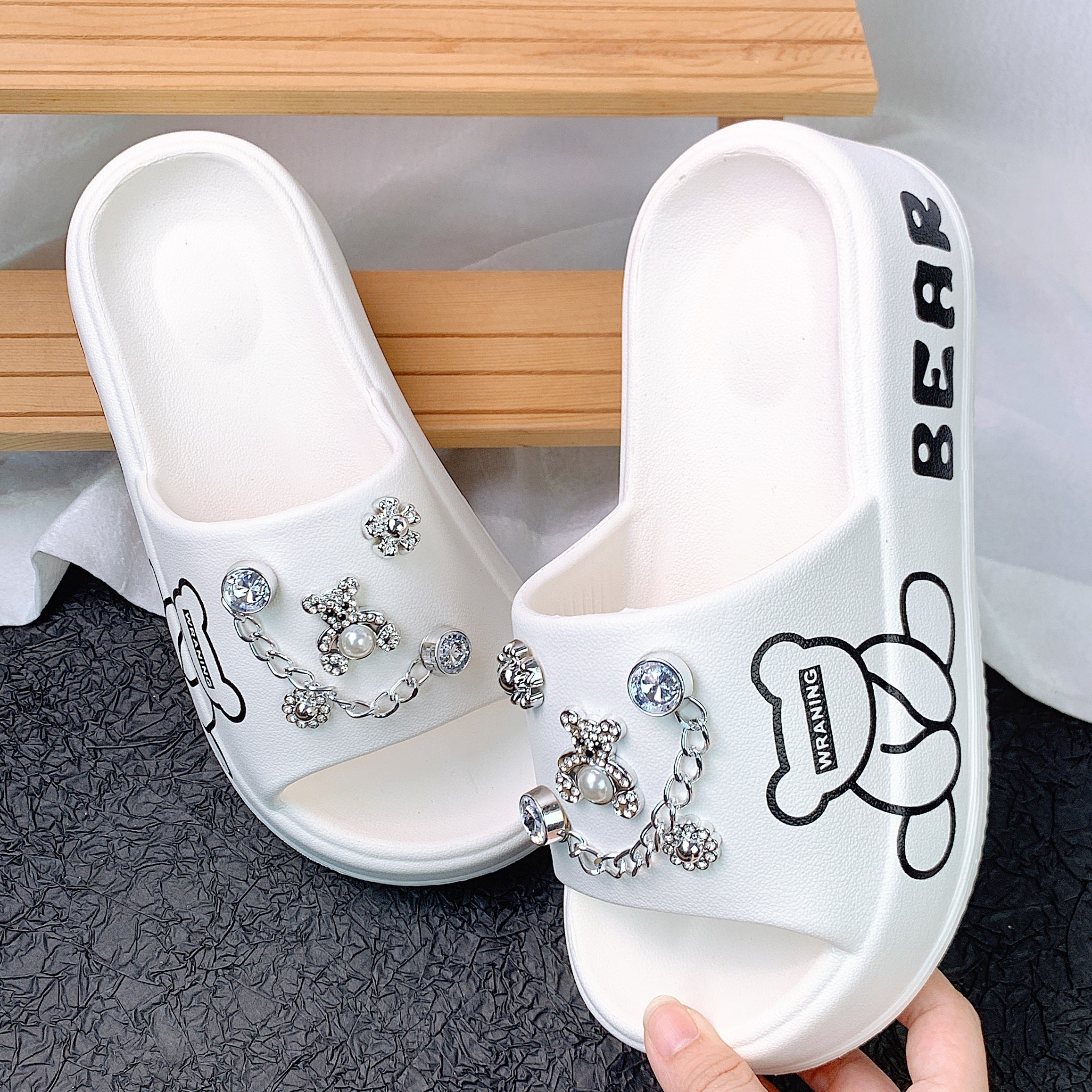 Women's Slip-On Summer Sandals Open Toe Comfortable Slip-On Slides