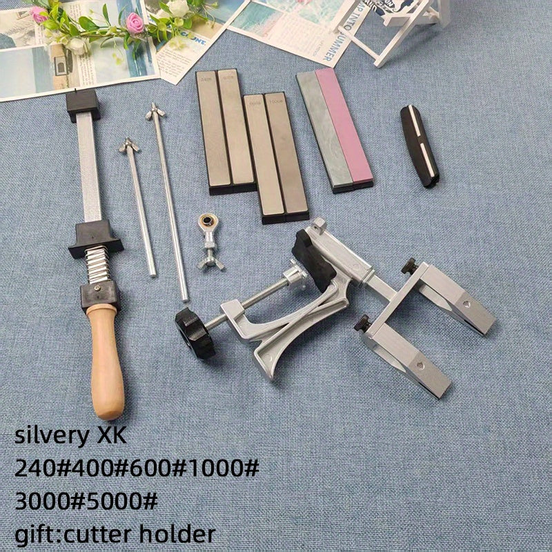 Qo'lda ishlaydigan qattiq burchakli qirqish moslamasi, olmos bilan qoplangan elektrsiz oshxona pichog'ini qirqish uchun, sozlanadigan kuchlanish nazorati, ergonomik tutqich va kompakt dizayn bilan tez va aniq pichoqni parvarish qilish uchun.