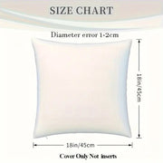 Customizable Throw Pillow Cover 45.72x45.72 cm Square Woven Polyester