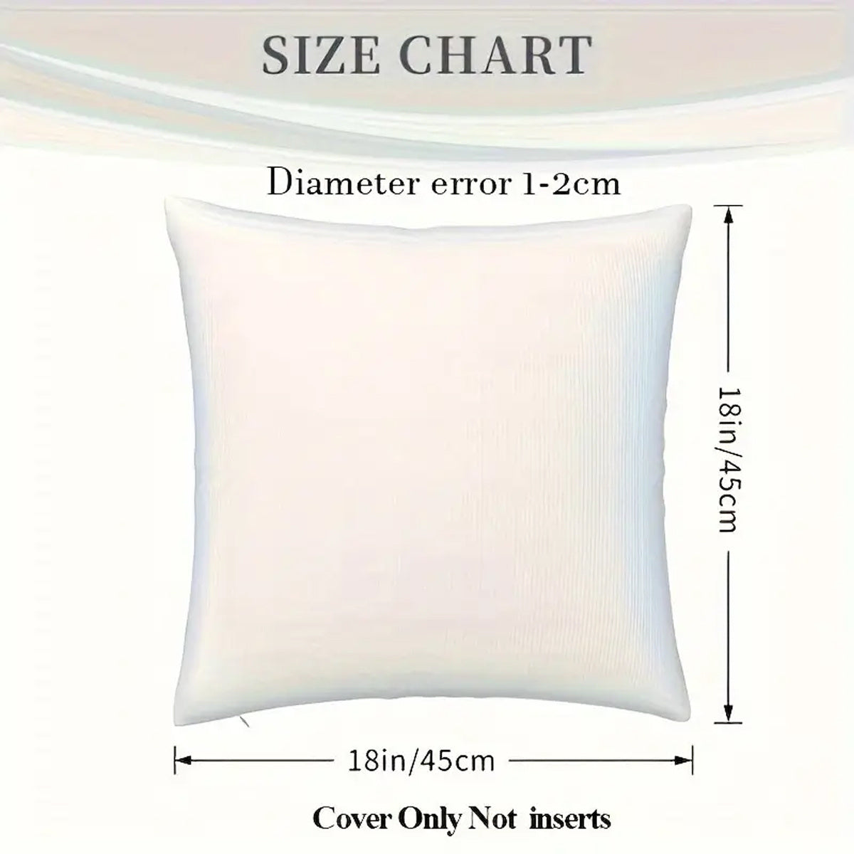 Customizable Throw Pillow Cover 45.72x45.72 cm Square Woven Polyester