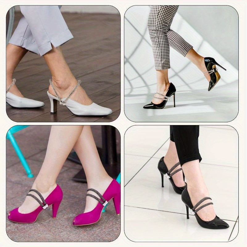 Women Elastic Shoelaces for High Heels 3 Pairs Adjustable Secure