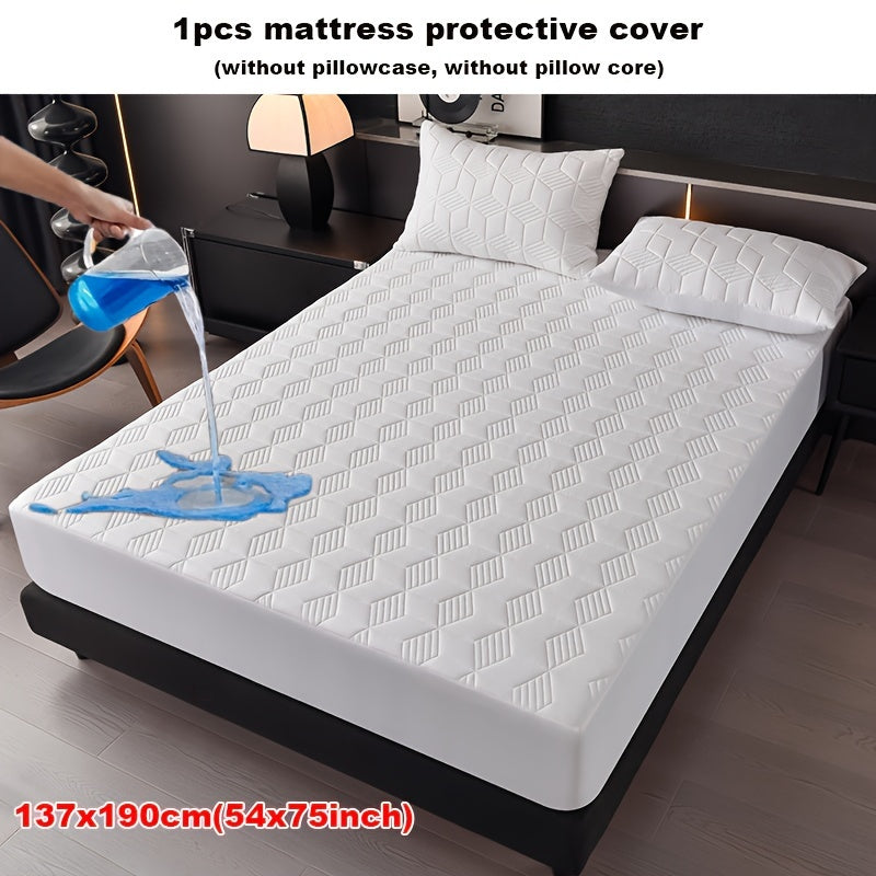 Waterproof Mattress Protector Cover Machine Washable Quilted Polyester PU Inner Layer for Bed Hotel Living Room