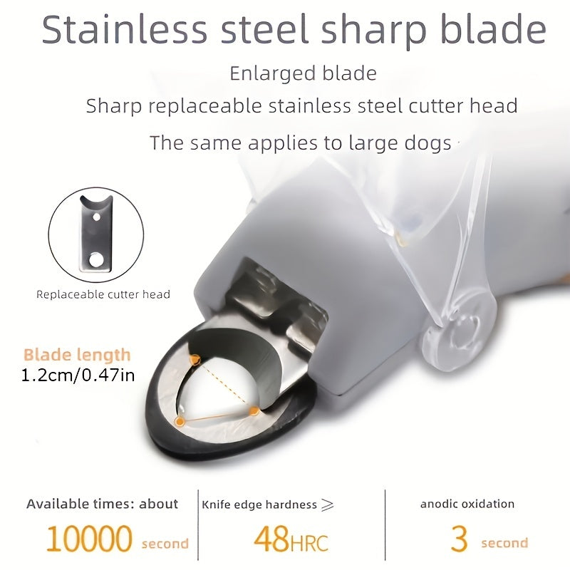 Машинка для подпиливания когтей у домашних животных с LED-подсветкой для кошек и собак