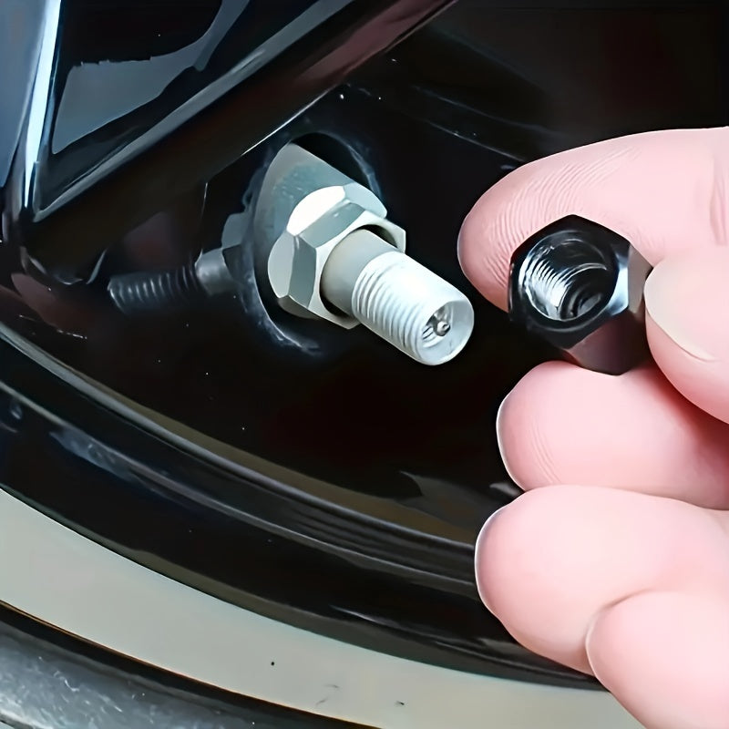 4PCS Cubiertas de válvula de neumático para coche Accesorios universales de aluminio para ruedas