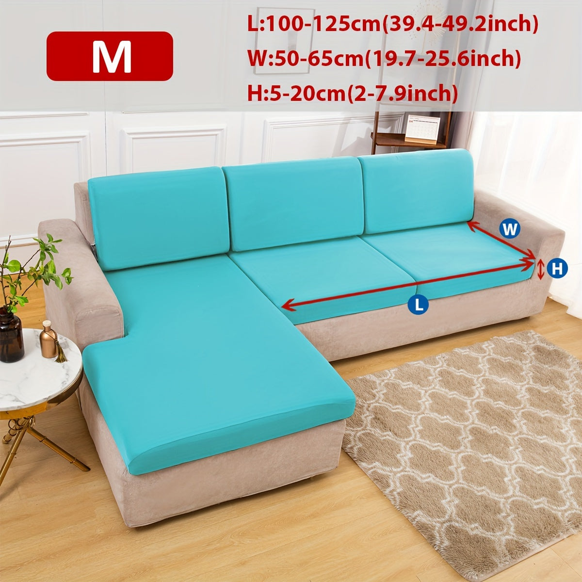 Klassik cho'ziladigan divan qoplamasi, armchair'dan bo'lak divanlargacha mos keladigan elastik lenta slipcover, mashinada yuviladigan polyester va spandeks aralashmasi, bitta o'rindiqdan to'rt o'rindiqli divanlargacha mos keladi.