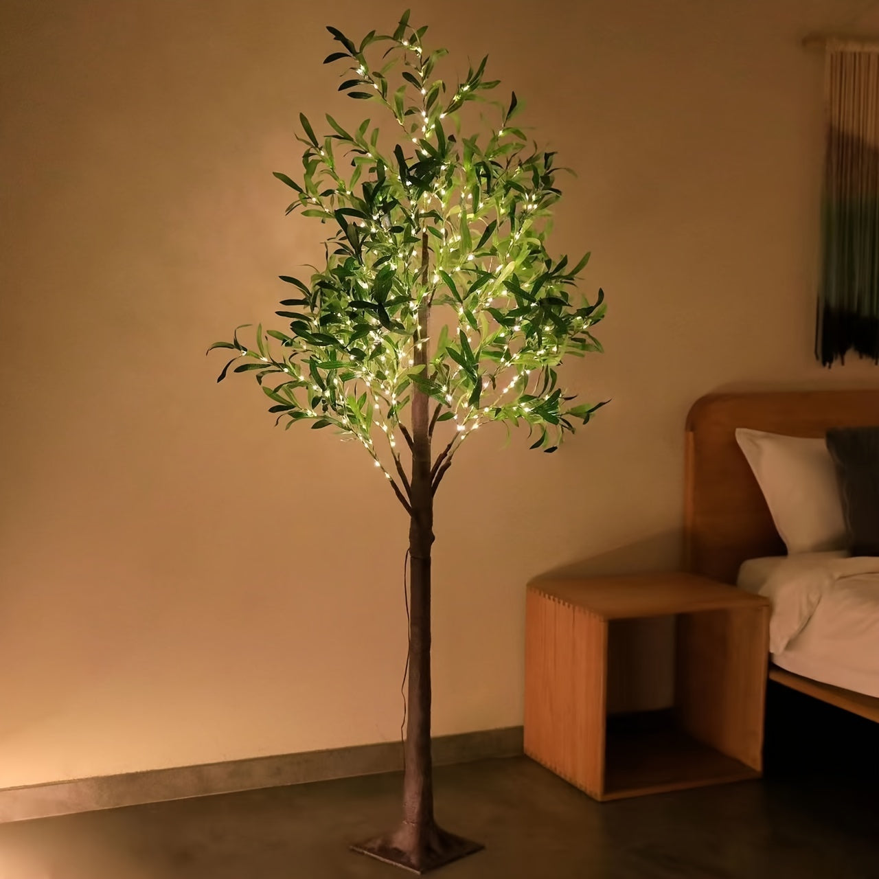 Artificial Tree with Warm White LED Lights USB Powered 152cm or 183cm for Weddings Holidays Home Decor