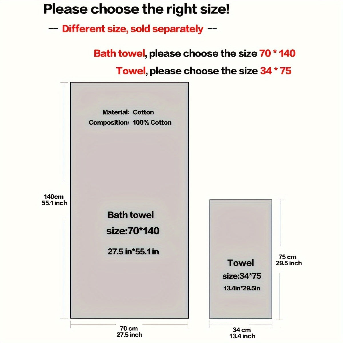 Cotton Bath Towel and Face Towel Set Thick Absorbent Peach Heart Style Home Use