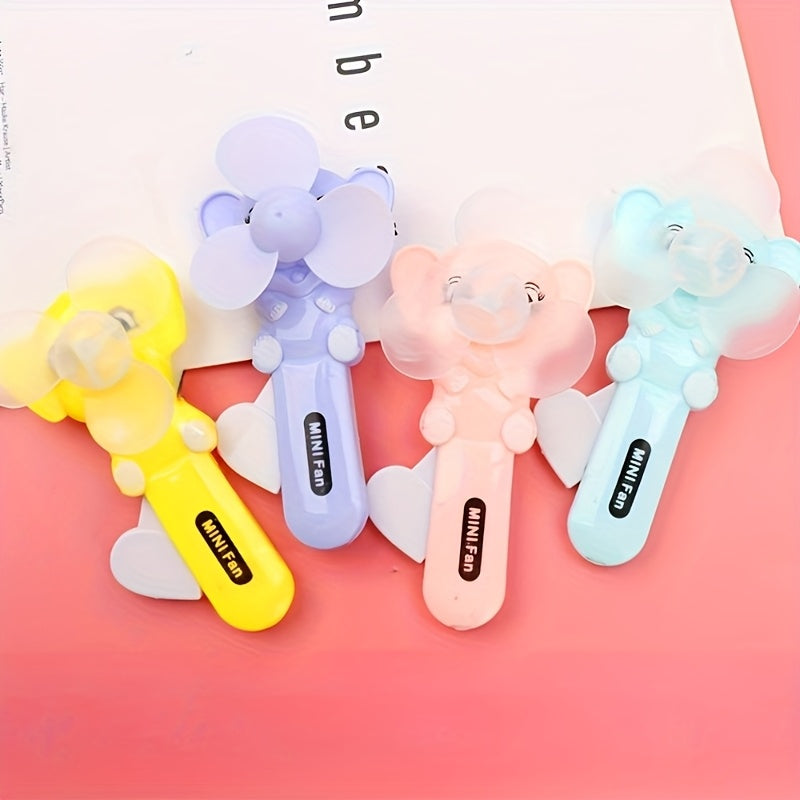 Mini ventilador portátil de mano para verano para adultos, pack de 1 o 5, dibujo animado lindo