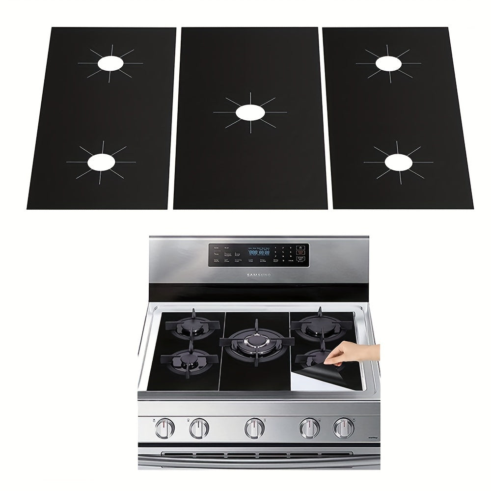 Gas Stove Protective Cover Set with Anti-Fouling Oil-Proof Pads and Cleaning Pads