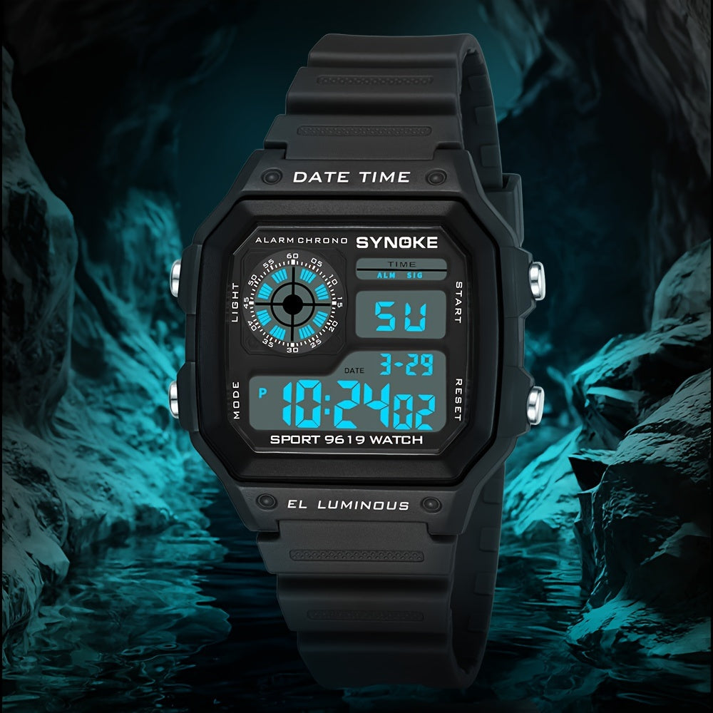 Waterproof Sports Watch for Men Square Shiny Durable Gift