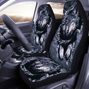 Wolf Print Car Seat Cover Polyester Lightweight All-Season Easy to Install and Clean