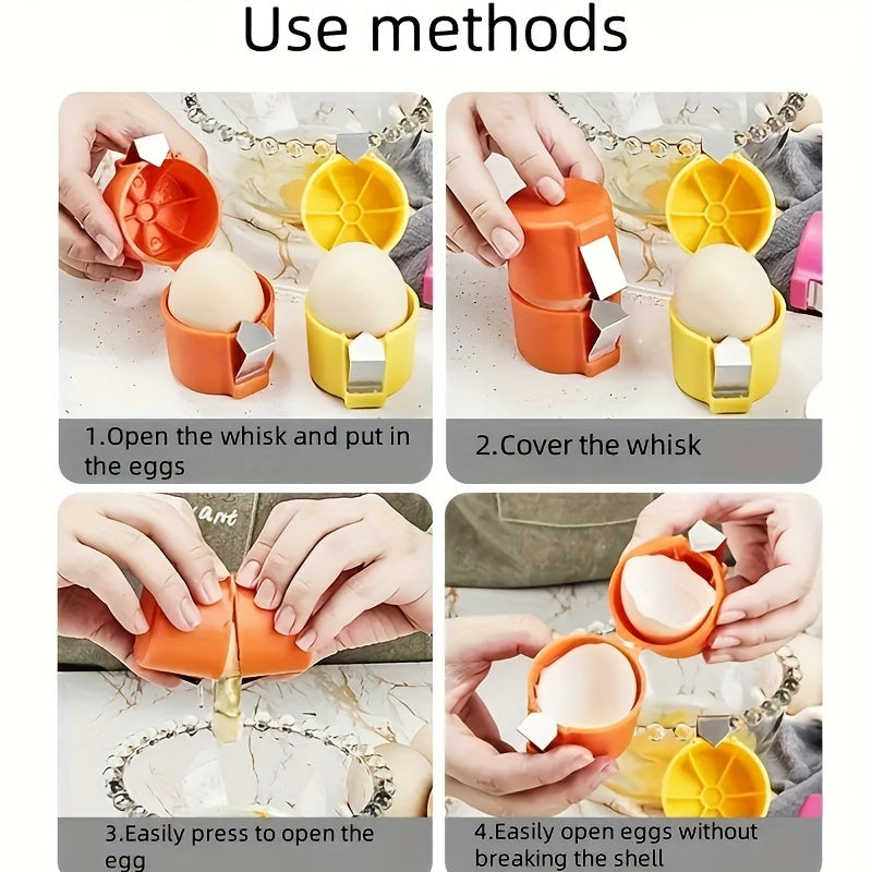 Handheld Egg Peeler Plastic Kitchen Tool for Baking and Cooking