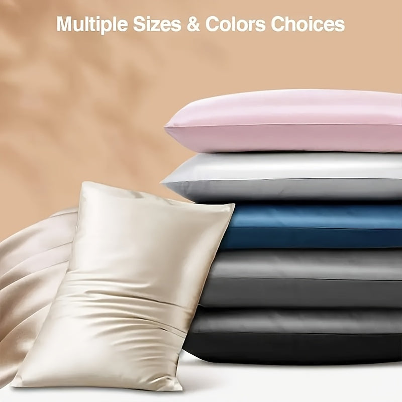 Satin Pillowcase with Hidden Zipper Breathable Silky Smooth for Bedroom Decor