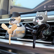 It yuragi uchun avtomobil havo tozalovchi havo ventilatsiya klipi, chiroyli multfilm it, ichki bezak