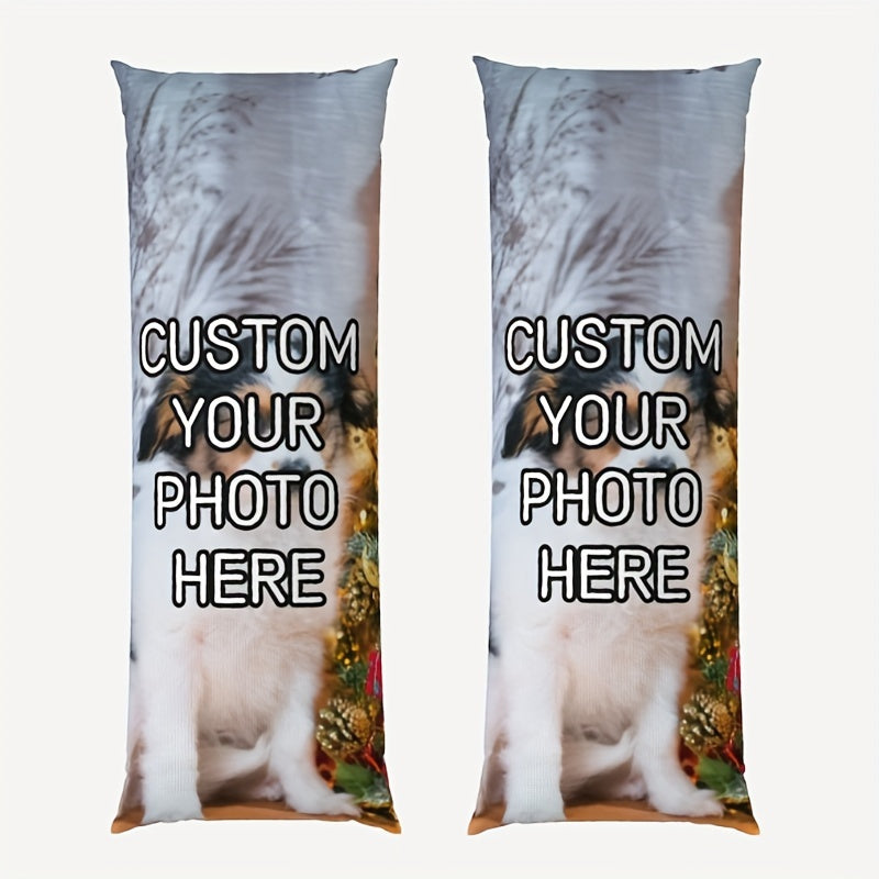 Personalized Plush Photo Pillowcase 50.8x137.16cm Double-Sided Home Decor Gift