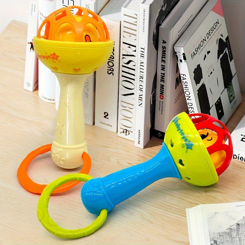 Baby Rattle Toy Set for Toddlers 0-3 Vibrating Grip Training Soothing Development
