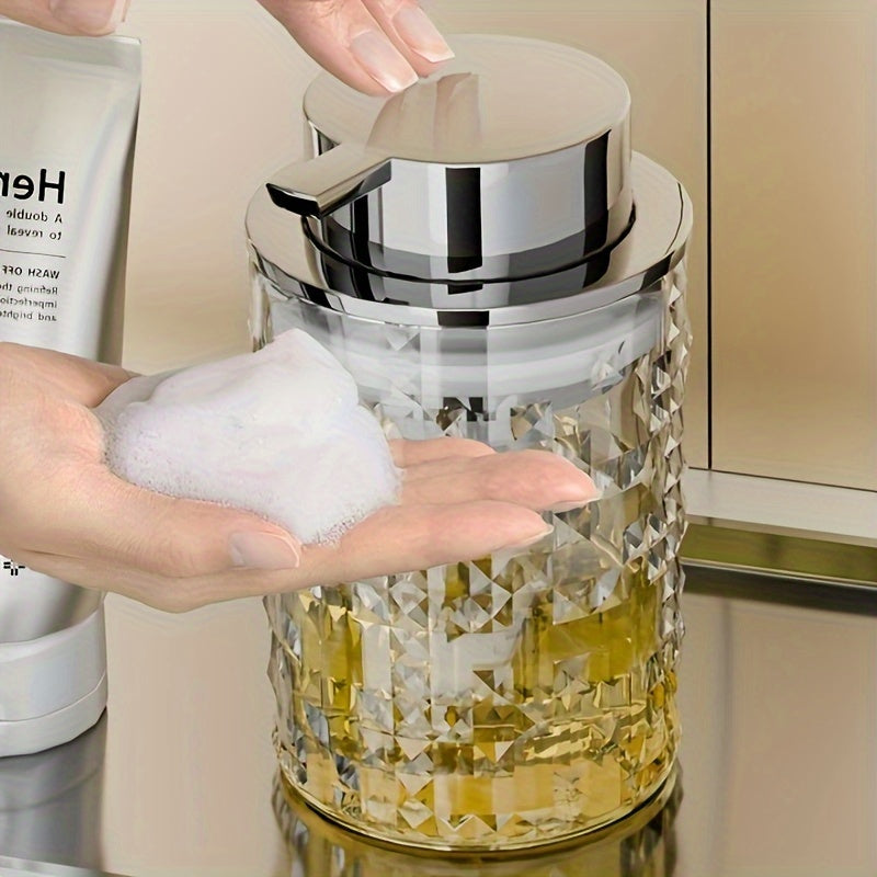 Dispensador de jabón reutilizable de espuma para limpiador facial, champú y gel de ducha, accesorio moderno para baño