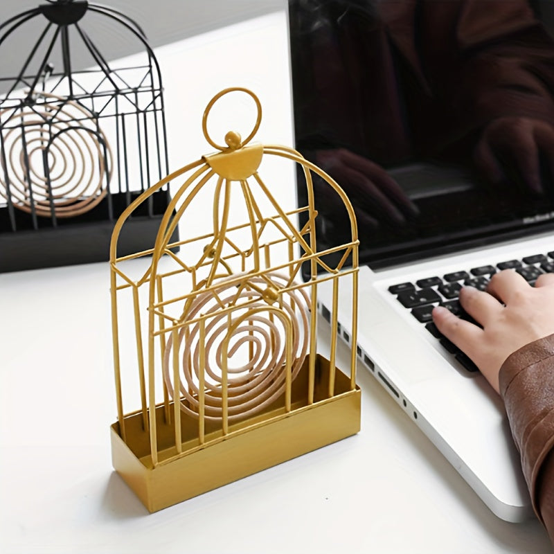 Mosquito Incense Holder Metal Hanging Bird Cage Outdoor Indoor Declaeration