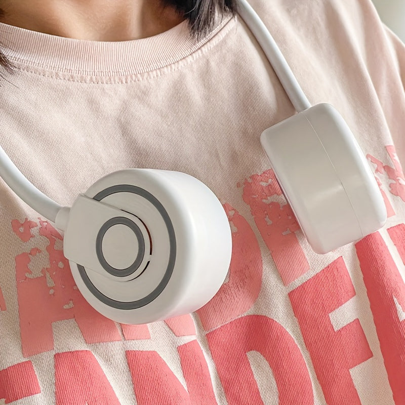 Rechargeable Bladeless Neck Fan with Adjustable Angle Personal Cooling Device