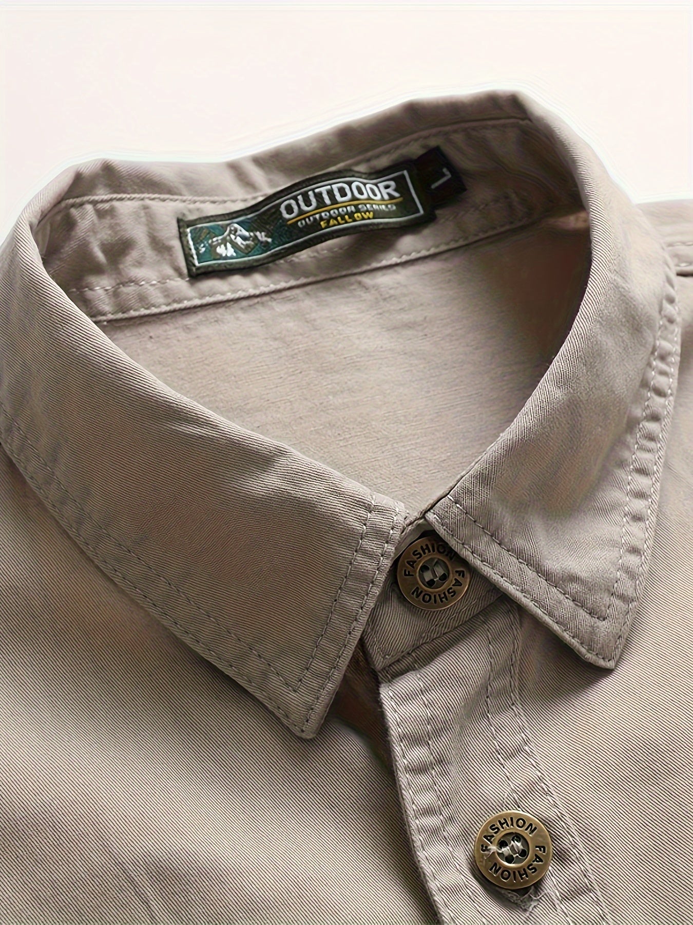 Мужская хлопковая рубашка с длинным рукавом для грузовых карманов для активного отдыха весной и осенью