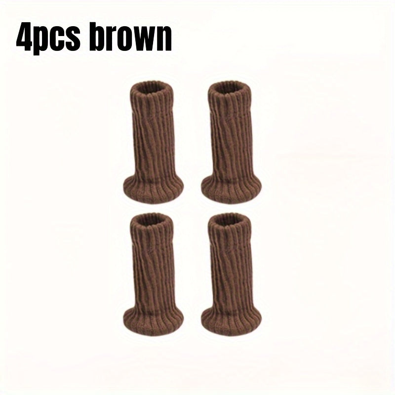4/8 dona mato stol va stul oyoq qoplamalari - qalin, kiyishga chidamli, sirpanishga qarshi ip qoplamalari, stullarni jim qilish va mebel oyoqlarini himoya qilish uchun