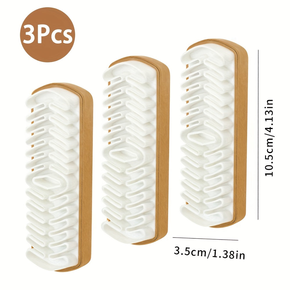 Unisex Suede and Horsehair Shoe Cleaning Brush 1/3pcs Soft Faux Leather Cleaner