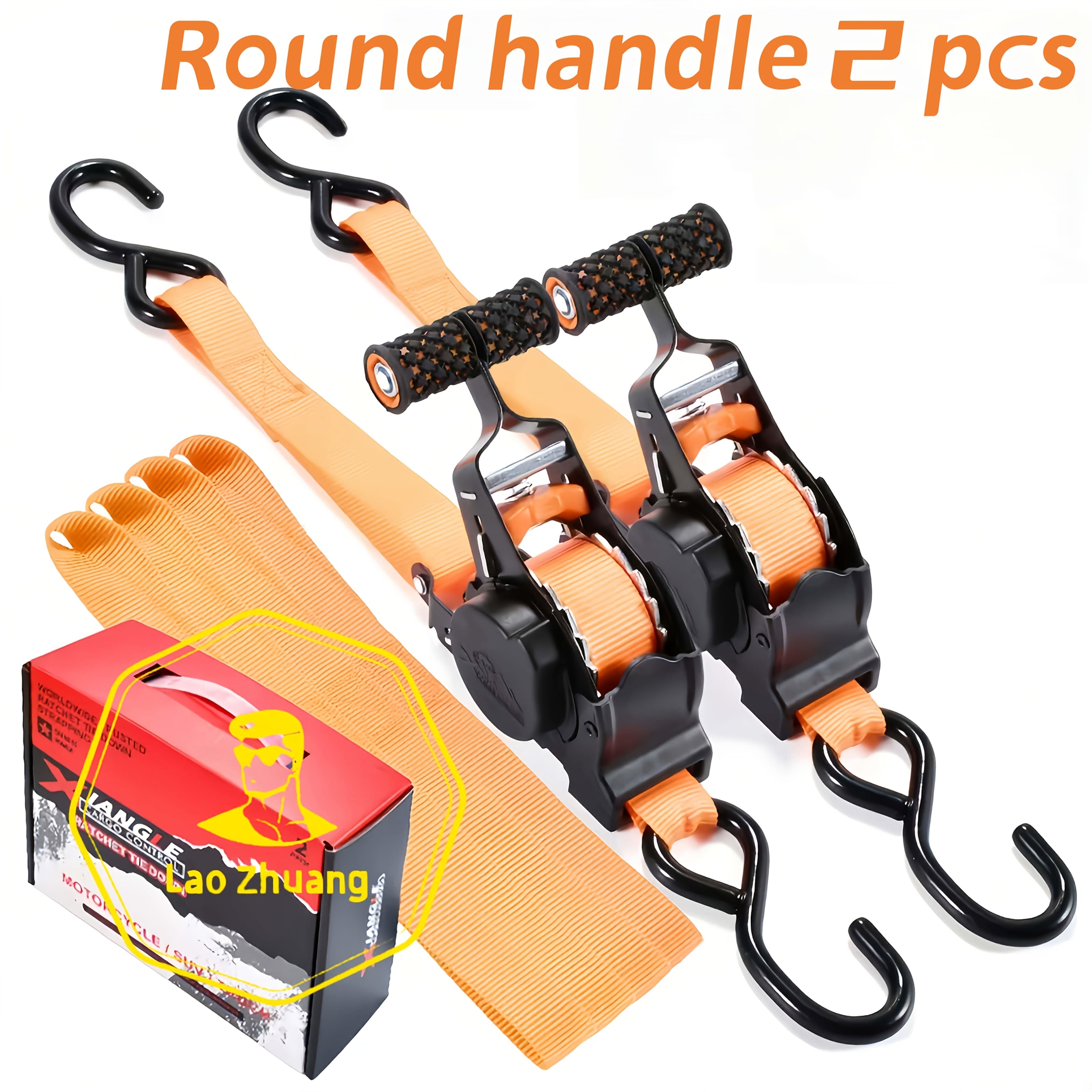 Qaytariladigan yuk straplari po'latdan tayyorlangan, bardoshli mototsikl yuklarini xavfsiz qilish uchun