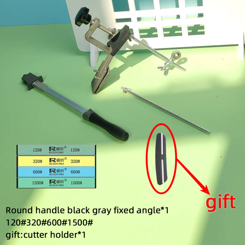 Qozon uchun qo'lda pichoq, qaychi va kesgichlar, qora va kulrang