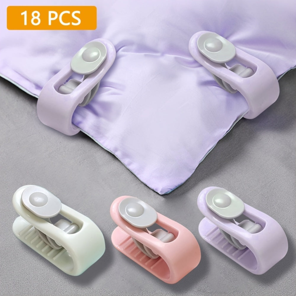 Set of 18 Duvet Cover Clips for Bedding and Curtains in 3 Colors