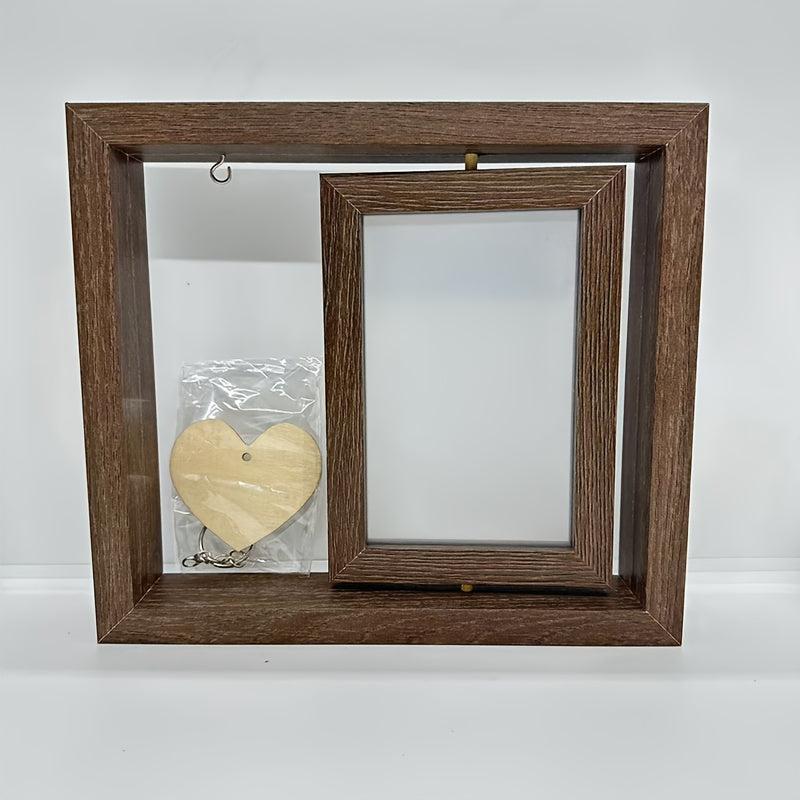 Двусторонняя деревянная фоторамка для фотографий 6x4 для пар и подарков