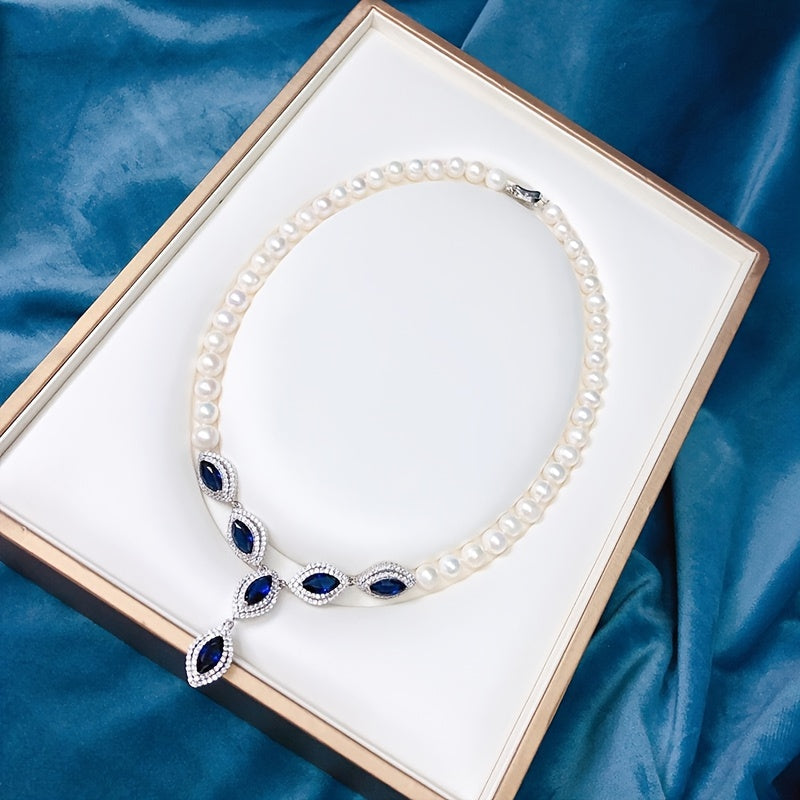 Freshwater Pearl Necklace for Women Clavicle Chain Wedding and Special Occasion Jewelry