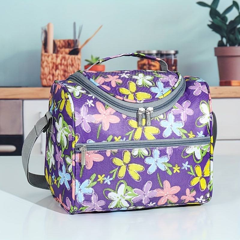 Bolsa de almuerzo con tema espacial aislada y correa ajustable de gran capacidad