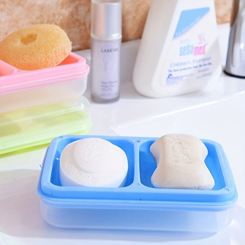 Dispensador de jabón de doble rejilla con tapa para accesorios de baño