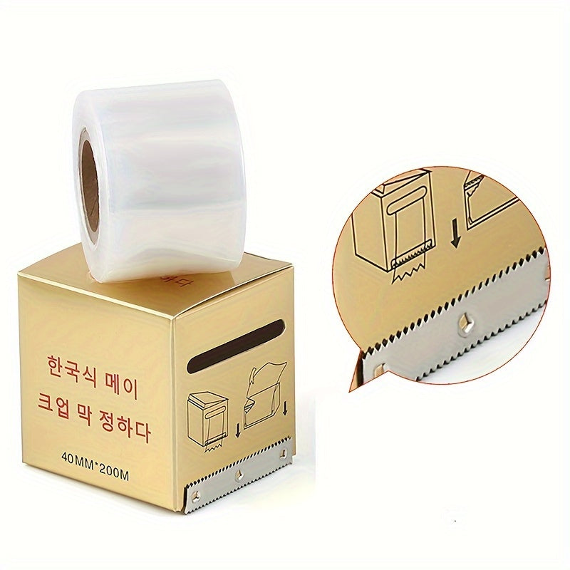 Tattoo Barrier Film Clear Stretchy Protective Wrap 42mm x 200m for Eyebrows Lips