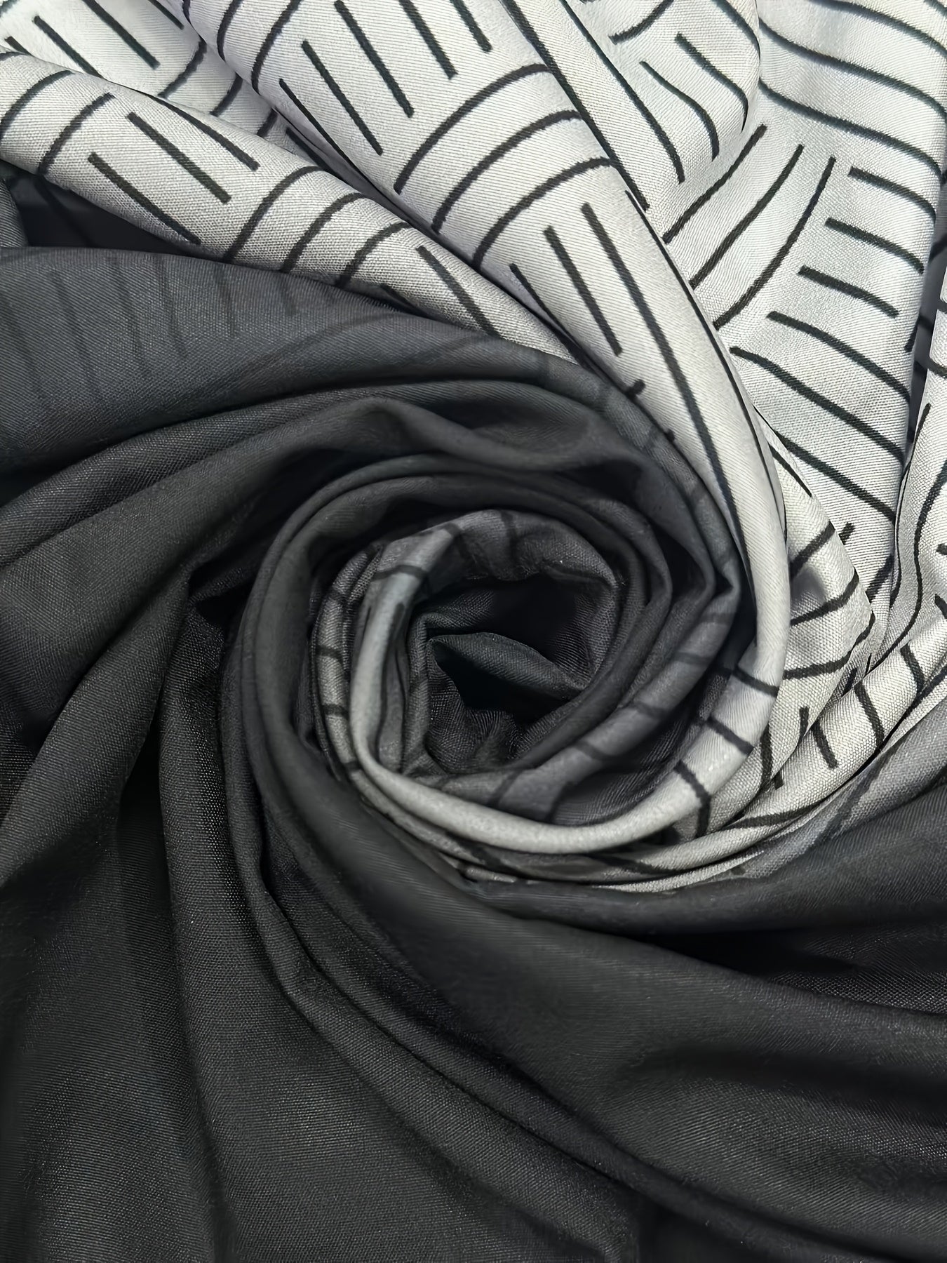 Erkaklar uchun tasodifiy uzun yengli ko'ylak, geometrik ombre bosma va tugmachali yaka, oddiy kesim, 95% polyester, 5% spandeks, to'qilgan mato, bahor/kovak - kattalar, katta o'lcham