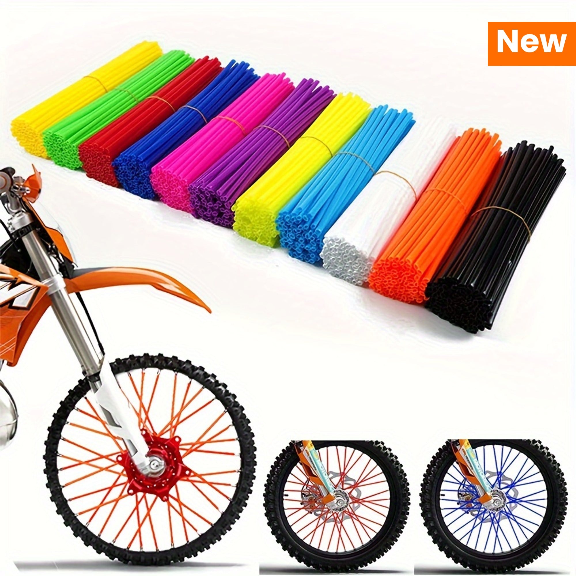 Набор кожухов для спиц обода мотоциклетного колеса, 36 шт., длина 17,02 см, для грязевых эндуро и пите