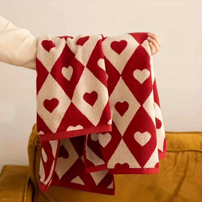 Double-Sided Cotton Jacquard Towel Absorbent Soft Non-Shedding 34x75 cm