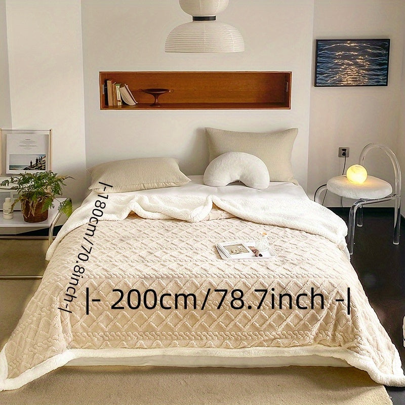 Qulay Fleece tashlash plashkasi 1-chi qirrali ikki tomonlama yumshoq polyester, yotoqxona va mehmonxona uchun, yashil, ko'k, sariq