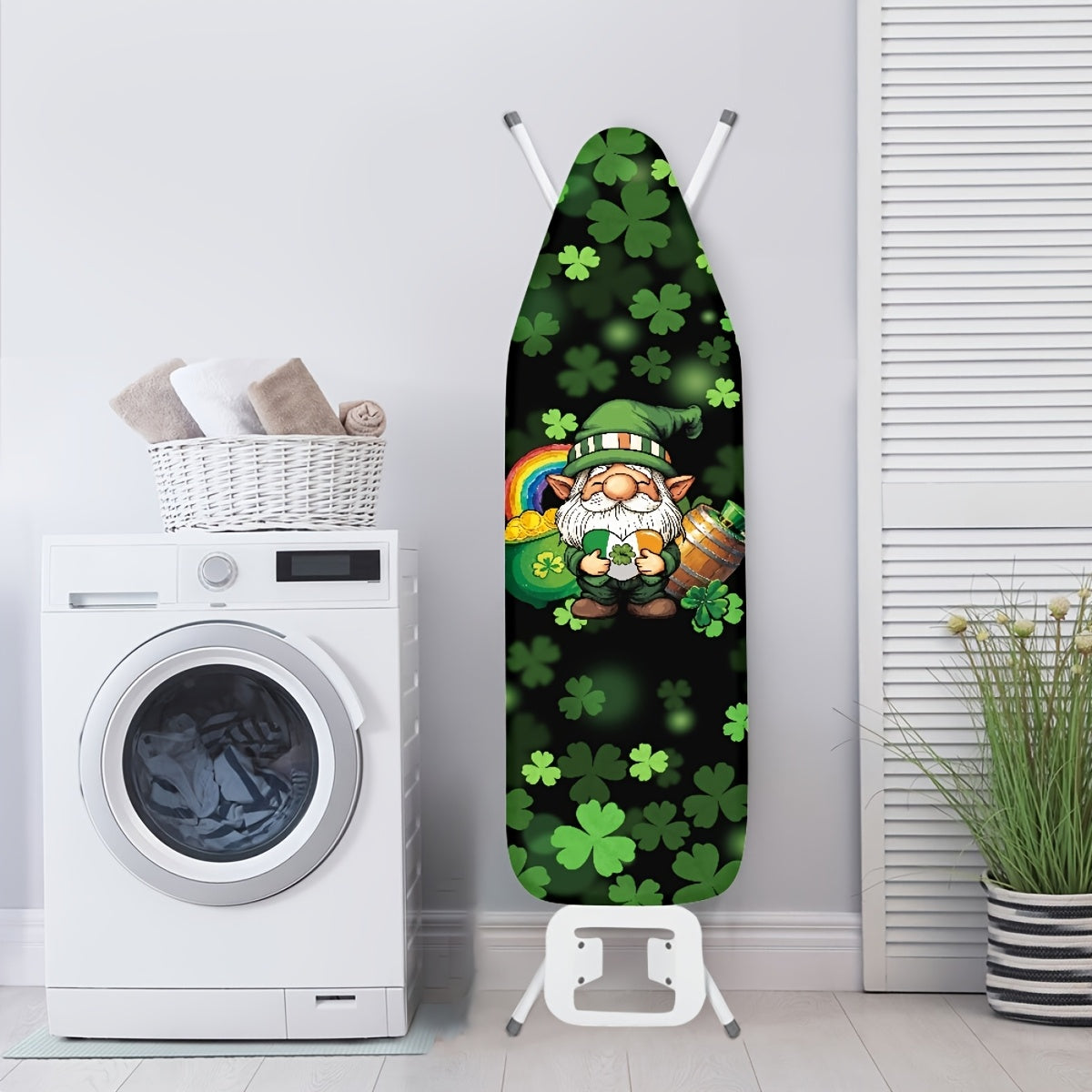 Cubierta de tabla de planchar con corazón, mariposa y conejito para el Día de San Valentín, tela PET duradera