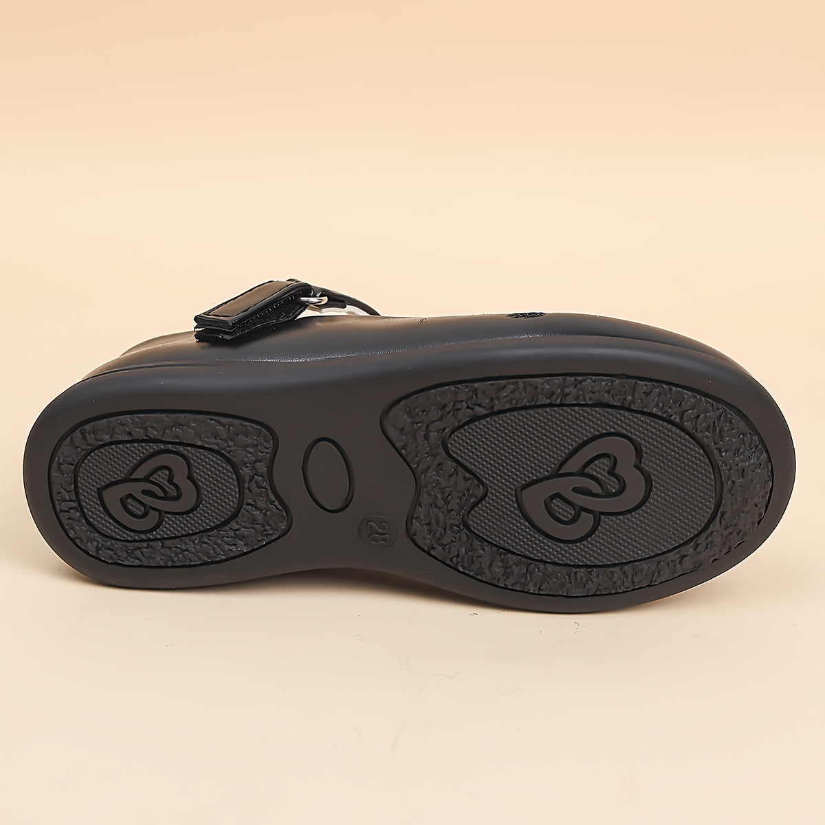 Qizlar uchun qora o'quvchi poyabzallari, maktab chiqishlari uchun yoqimli malika poyabzallari.