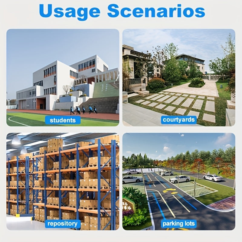 Cámara de seguridad inalámbrica con visión nocturna y audio bidireccional