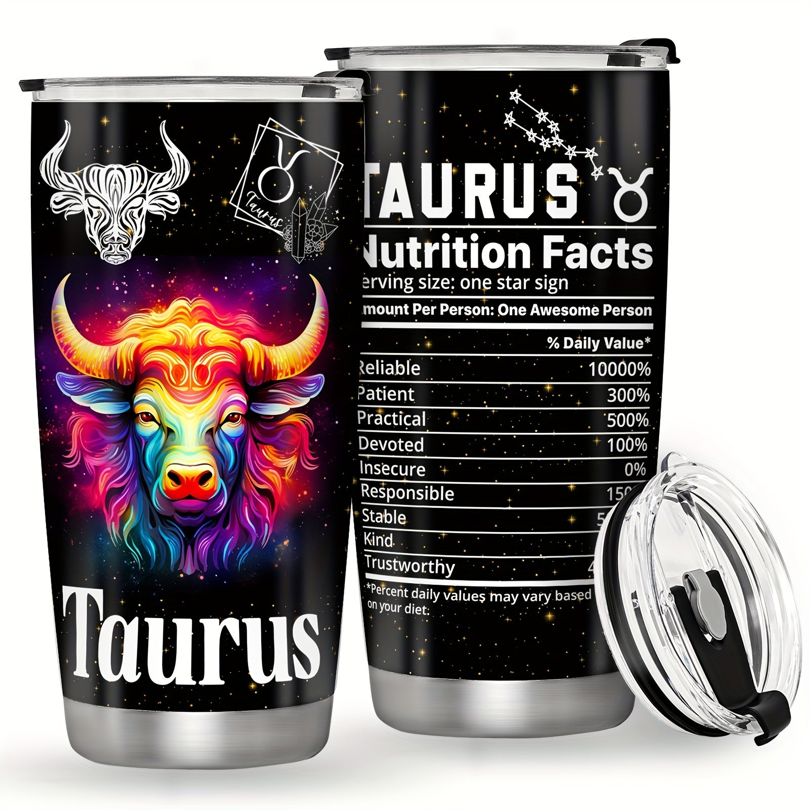 Stainless Steel Zodiac Mug Double Wall Insulated Astrology Gift