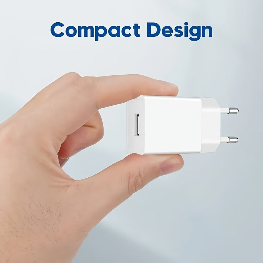 Universal 10W USB Wall Charger Compact 5V2A EU Plug Portable Power Adapter