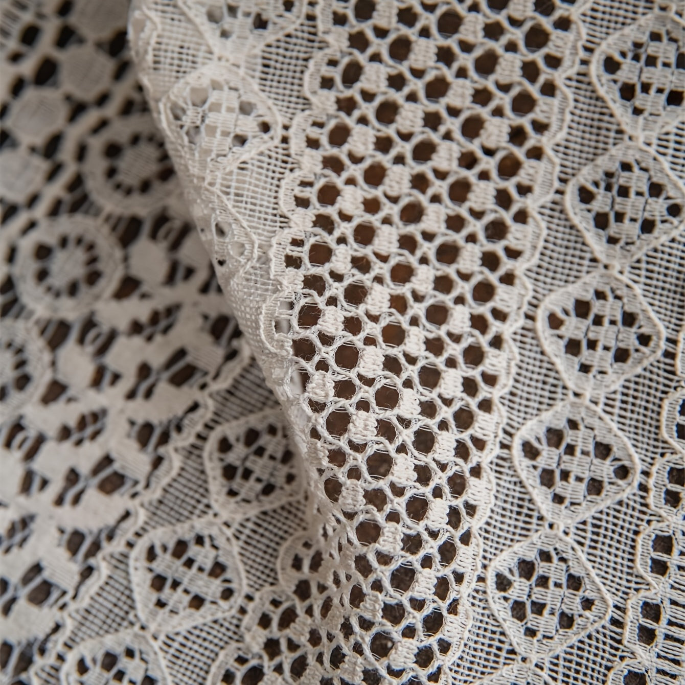 Beige Boho Curtains with Fringe and Gold Details UV Protection Rod Pocket for Living Room Kitchen