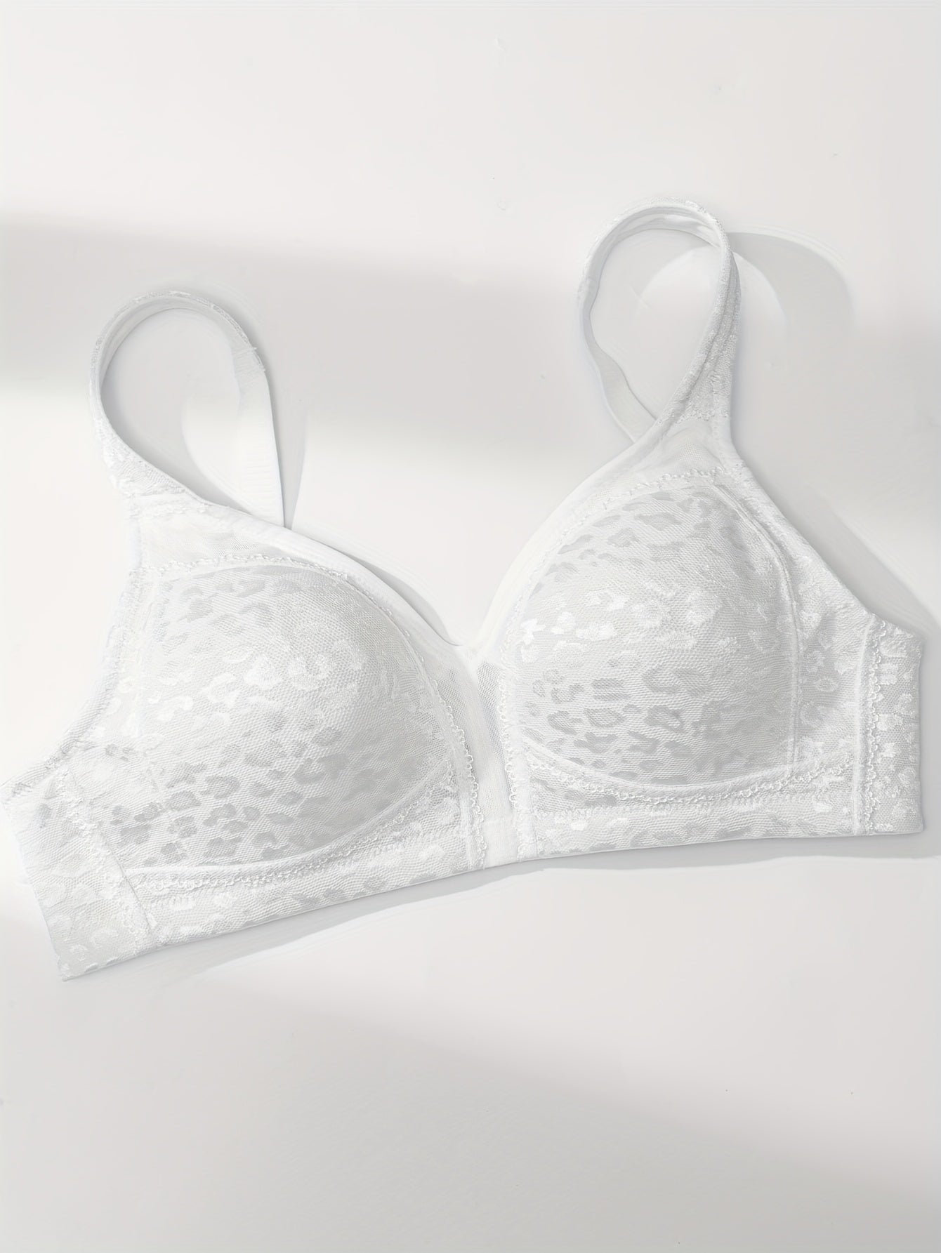 Women's Jacquard Mesh Wireless Bras for Comfort and Everyday Wear