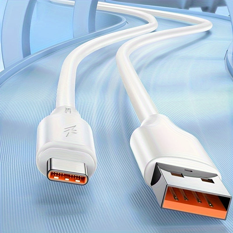 PVC USB-C Charging Cable 120W 6A Fast Data Sync Durable Round Glossy Finish