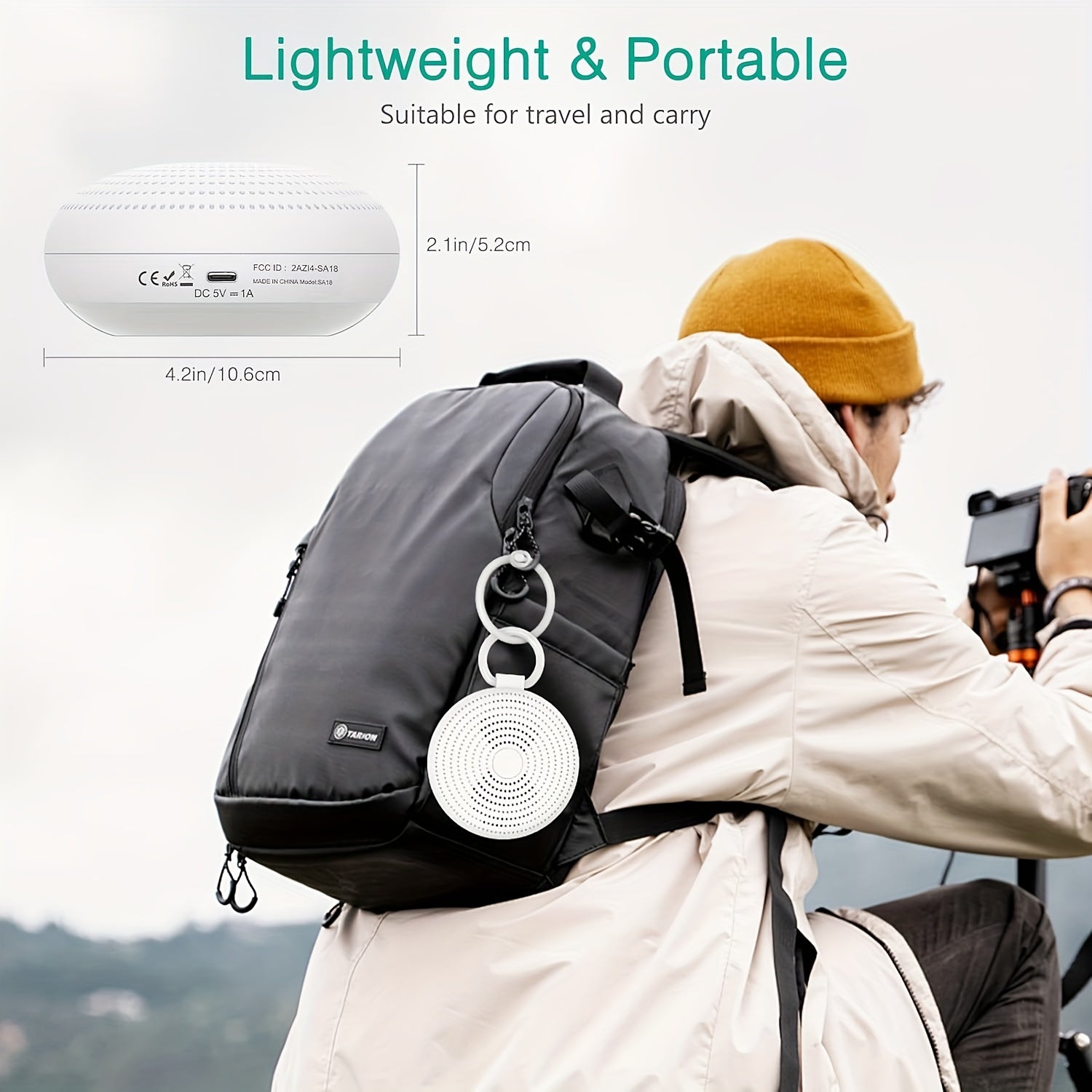 "White Noise Sound Machine SA18 24 ta tinchlantiruvchi ovoz, sozlanadigan tun yorug'ligi va qulay sayohat tutqichi bilan ta'minlangan - dam olish va bolalar uchun mukammal."