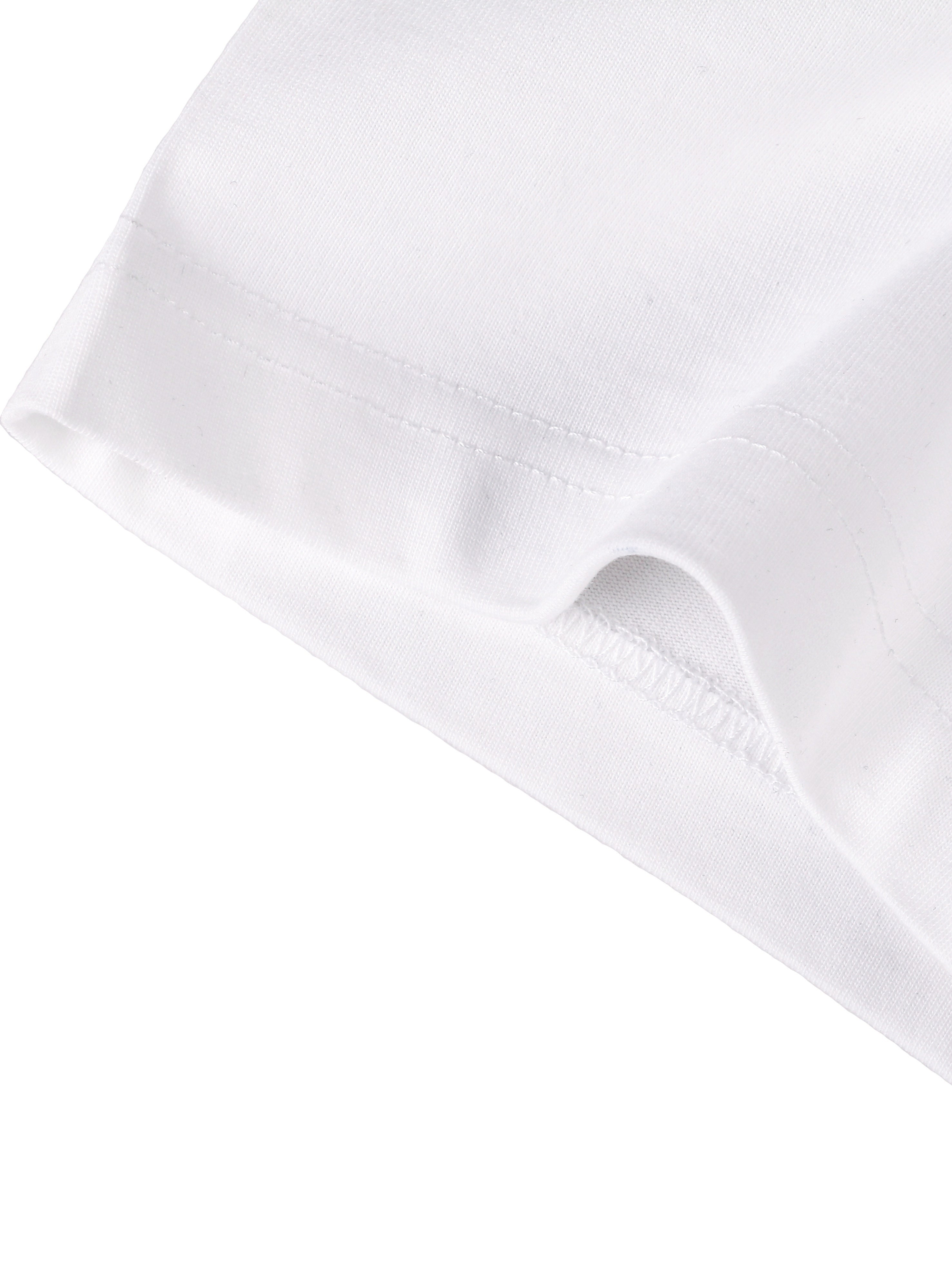 Camiseta de algodón unisex para verano, 260 g, corte holgado, cuello redondo, manga corta, color sólido