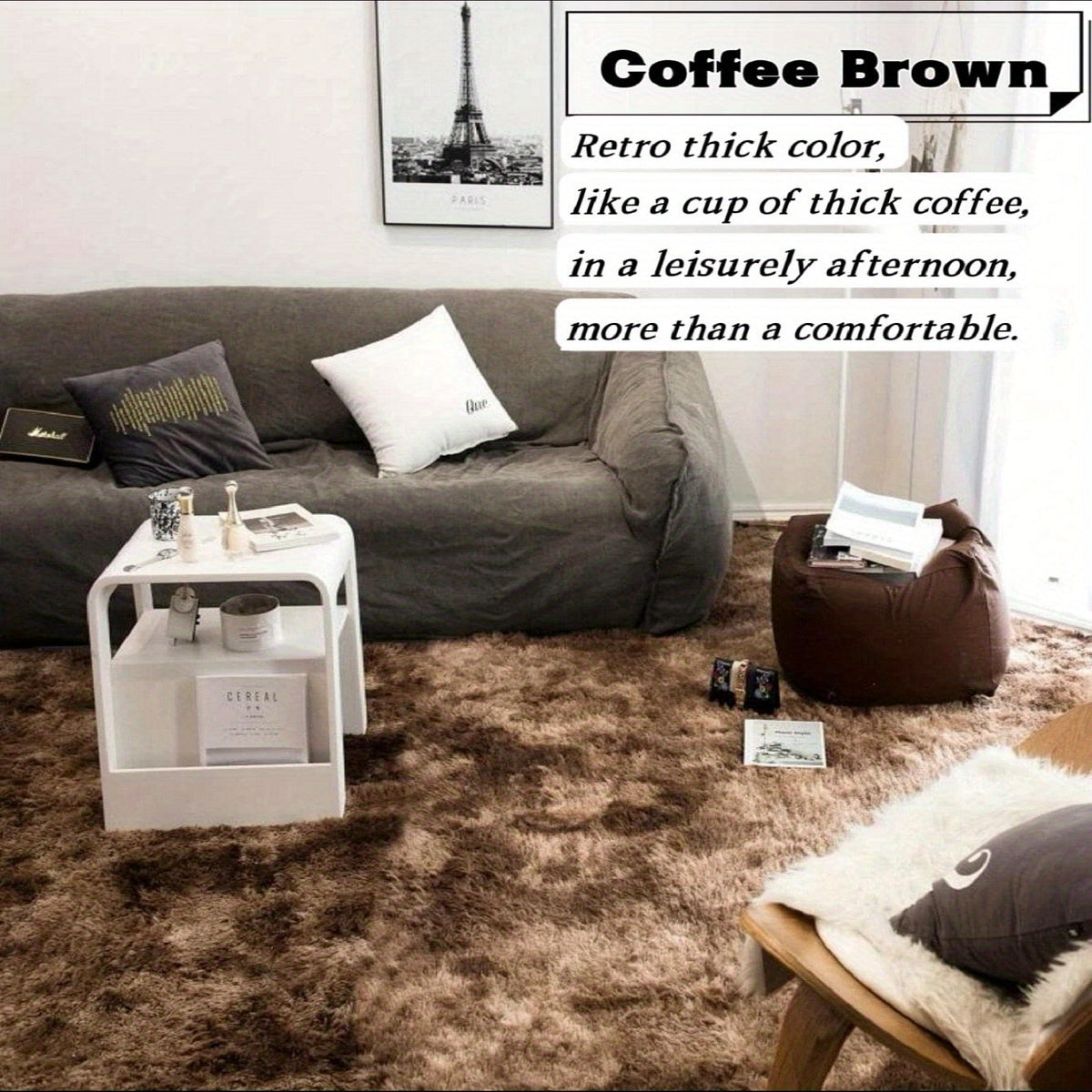 O'z makoningizni 1 dona Zamonaviy Oddiy Tie-dye Uzun Pile Gilam bilan ko'taring. Bu yumshoq va qulay gilam formaldehid va har qanday o'ziga xos hiddan xoli. U to'kilmaslik va so'nmaslik xususiyatlariga ega bo'lib, quyidagi turli joylar uchun ideal:
