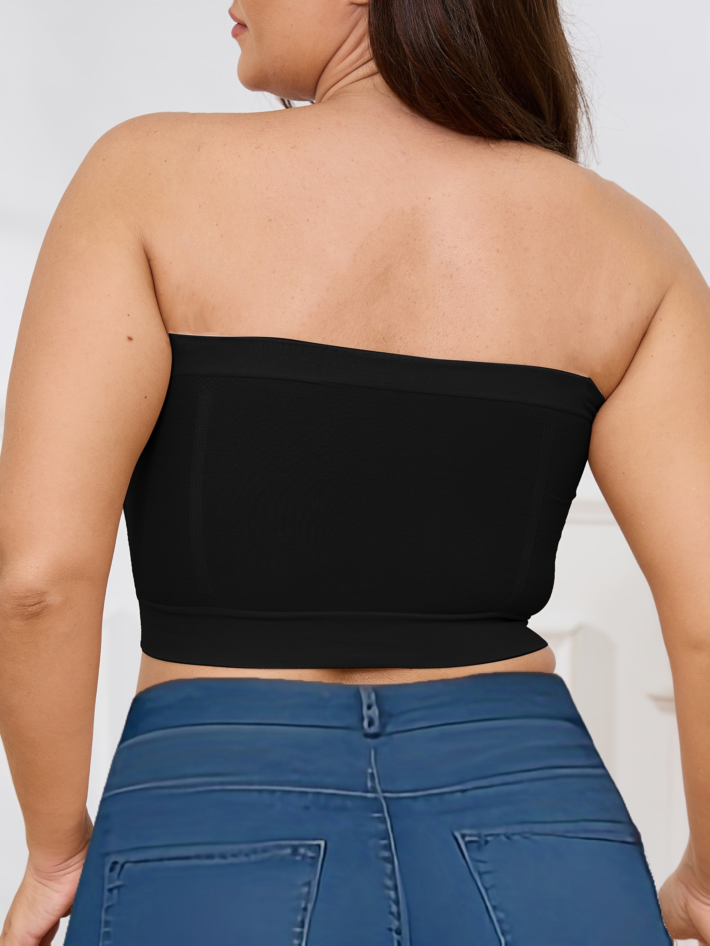 Plus Size Seamless Wireless Strapless Sports Bra Breathable Workout Wear